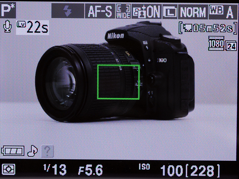 <b>ライブビューの表示</b>