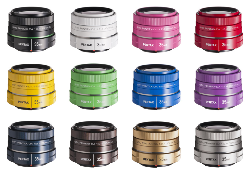 <b>DA 35mm F2.4 ALで選べる全12色</b>