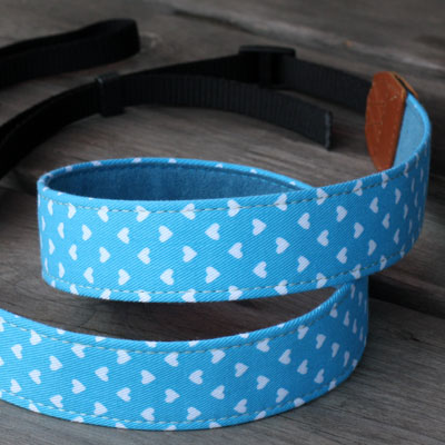 <b>カメラストラップ ハート（ブルー）</b>