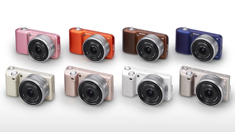 <b>NEX-5、NEX-3のカラーバリエーション</b>