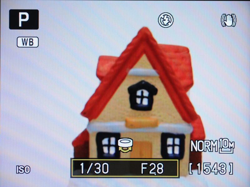 <b>Pモードでプログラムシフトを行なっているところ</b>