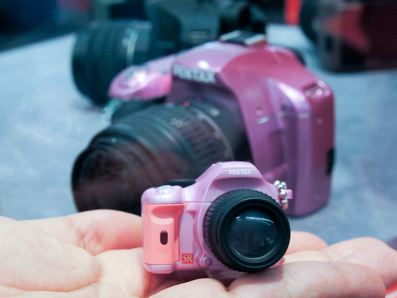 <b>出てきたのはピンク。ちなみに、実用性はないがカメラのホットシューに装着できる</b>