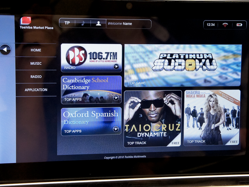 <b>Toshiba Market Placeからコンテンツやアプリをダウンロードできる</b>