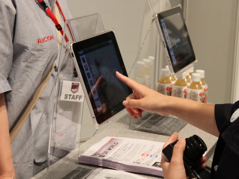 <b>用意されたiPadで操作を試せた</b>