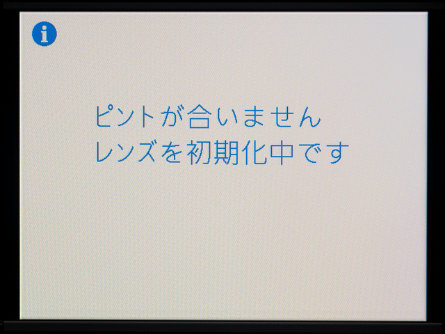 <b>ただし、「マニュアル」でマクロ撮影時には、ピントが迷うことが多く、こんな画面に遭遇することが頻繁にあった</b>