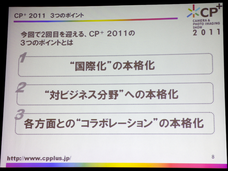 <b>CP+ 2011のポイント</b>