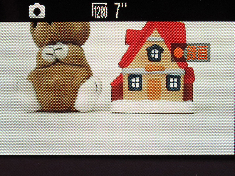 <b>動画撮影中の画面。静止画の時よりも画角はやや狭まる</b>