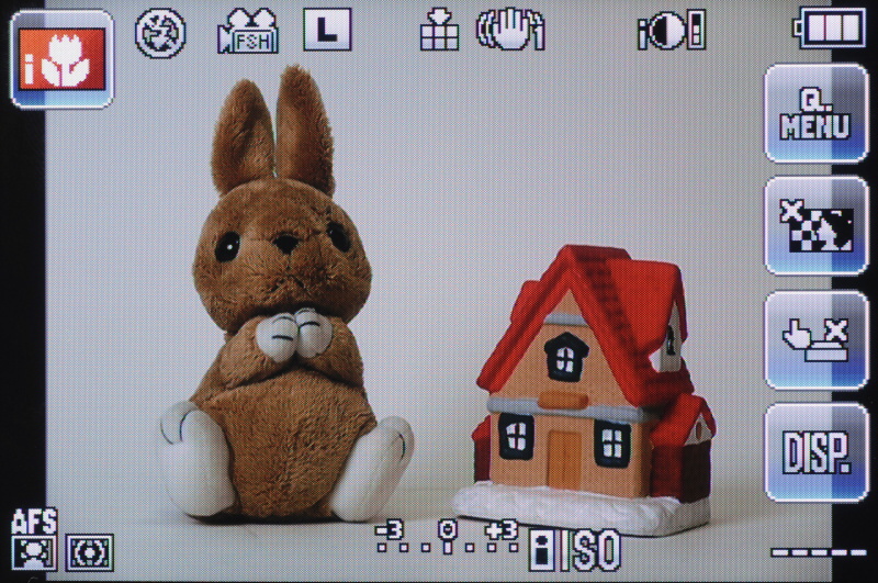 <b>iAモードの撮影画面</b>