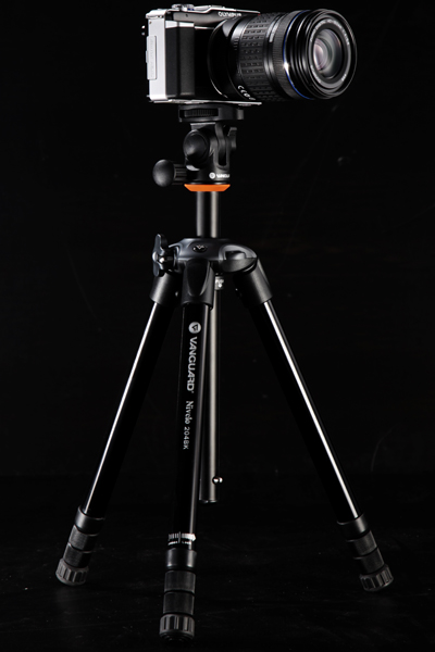 <b>オリンパスE-PL1を装着したところ</b>