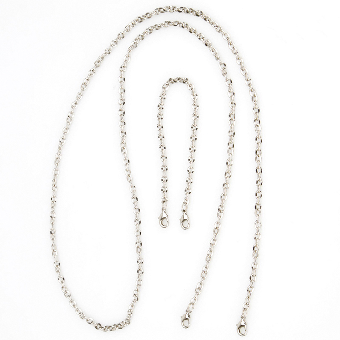 <b>付属のロングチェーン単体（外側）とショートチェーン単体（内側）</b>