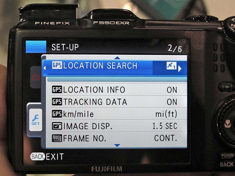 <b>GPSの設定項目</b>