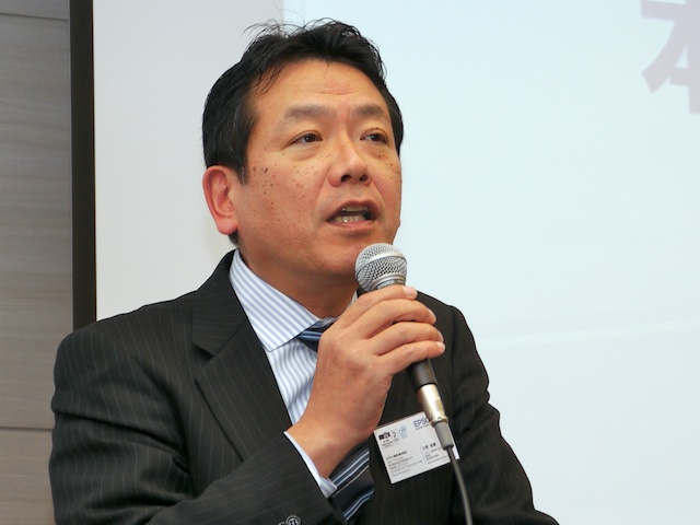 <b>エプソン販売株式会社取締役販売推進本部長の中野修義氏</b>