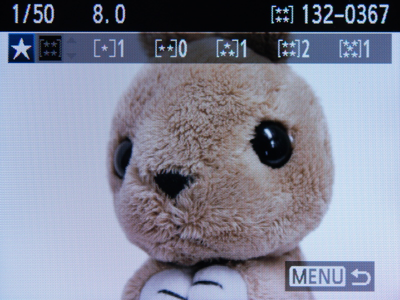 <b>撮影画像のレーティングを行なっているところ</b>