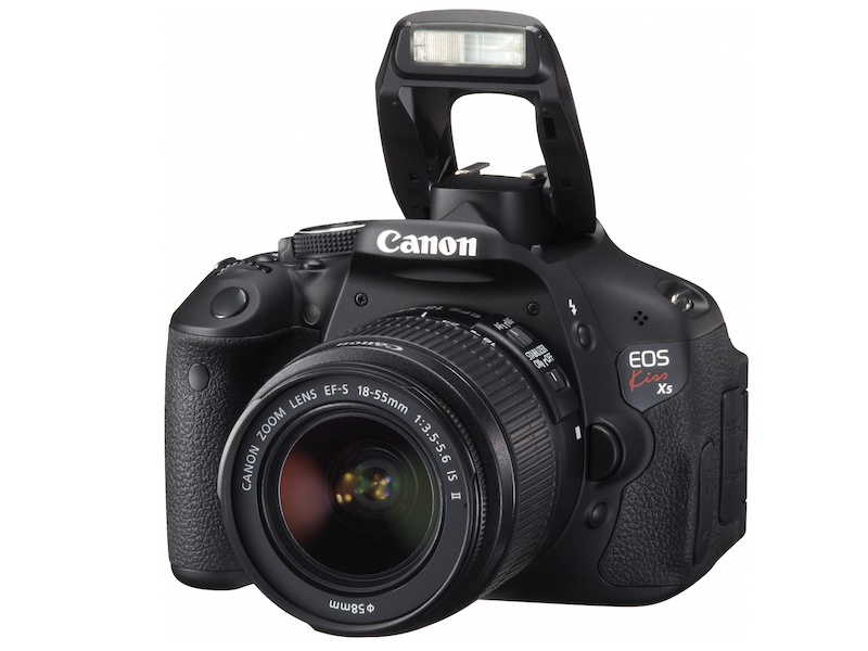 <b>内蔵ストロボをポップアップさせた状態</b>