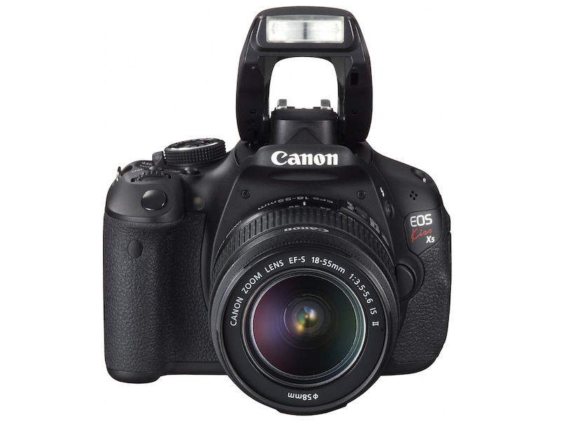 <b>内蔵ストロボをポップアップさせた状態</b>