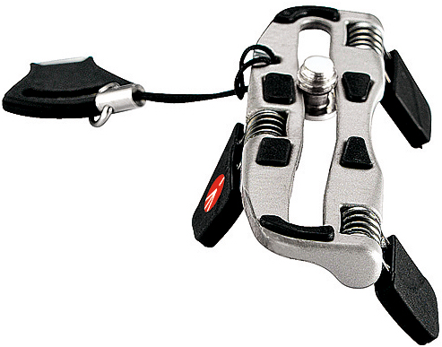 <b>MP1を設置したところ。横方向にカメラネジの位置を調整できる</b>