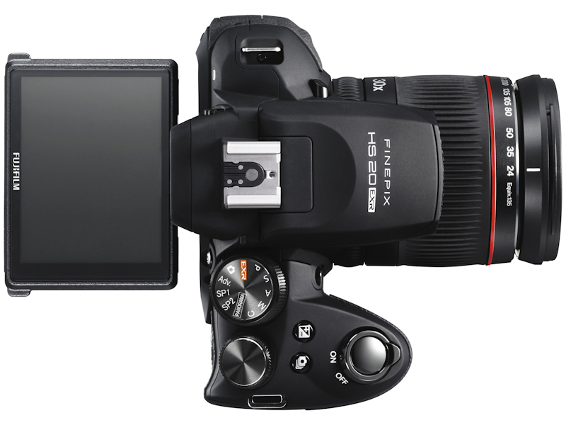 <b>液晶モニターを上に向けてチルトさせたところ</b>