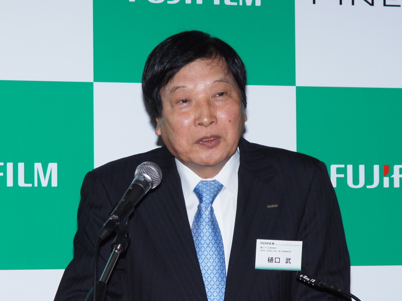 <b>取締役常務執行役員電子映像事業部長の樋口武氏</b>