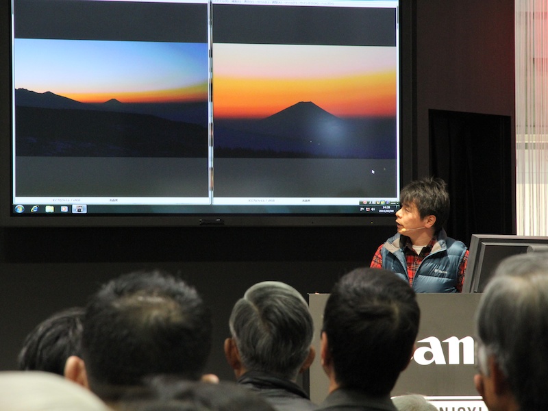 <b>取材時は秦達夫氏による「夕景・夜景の撮り方」セミナーが開催</b>