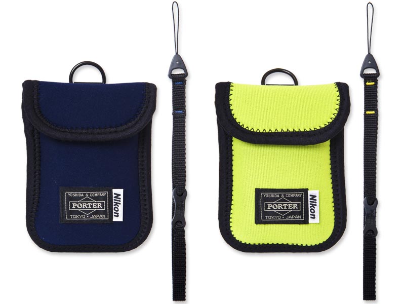 <b>ハンドストラップが付属する。写真はネイビーとライム</b>