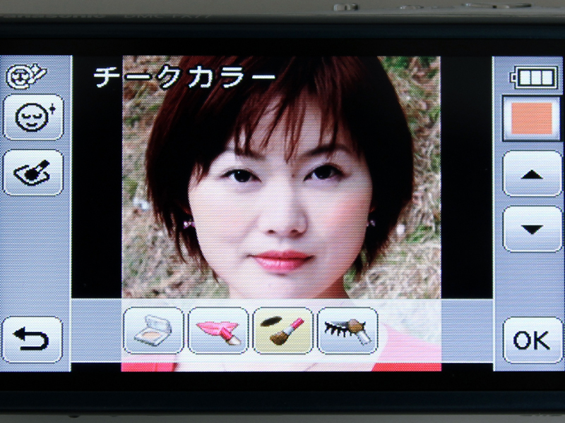 <b>チークカラーは、ブラシの形状も変更可能</b>