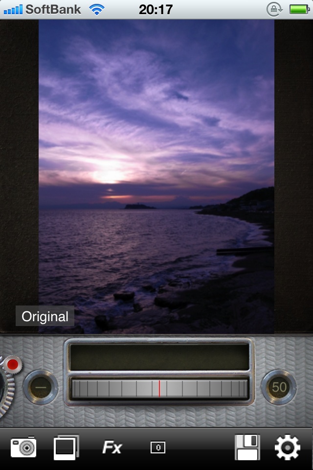 <b>フォトライブラリから読み込んだオリジナルの状態</b>