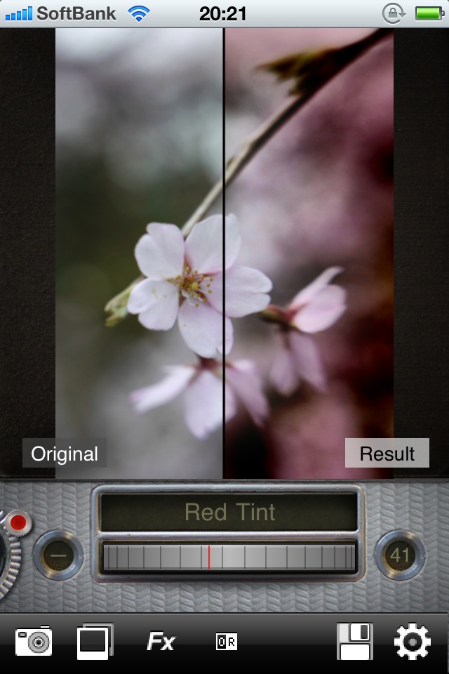 <b>主に色味を変えるエフェクトも備える。画像は「Red Tint」の適用例</b>