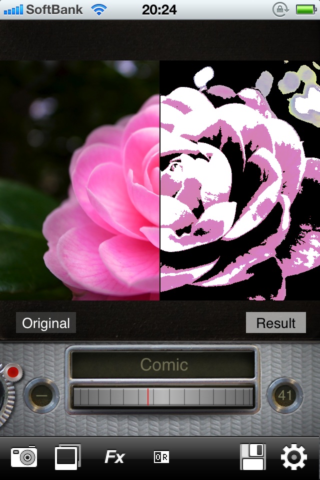 <b>「Comic」の適用例。モノクロの「Manga」もある</b>