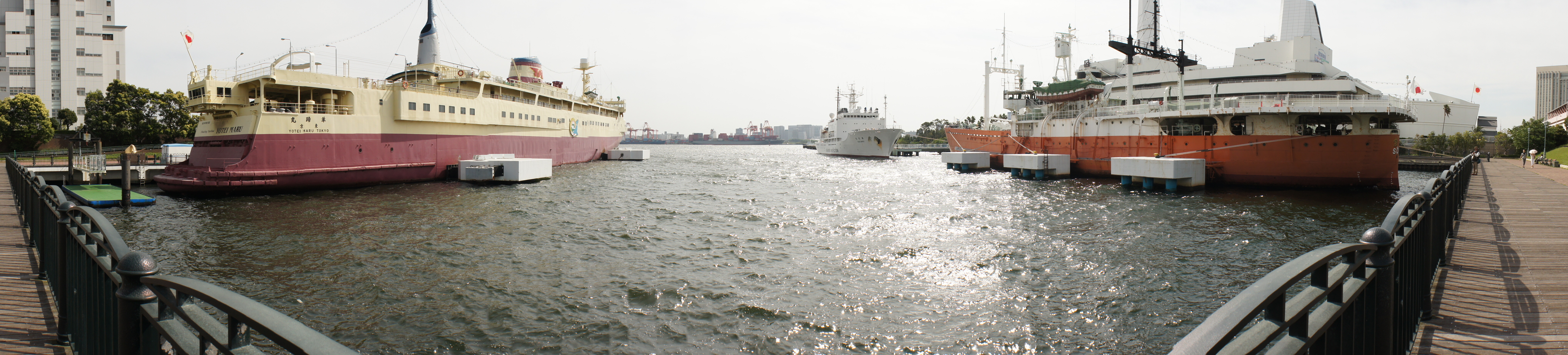 <b>【ハンディタイプ使用】先ほど問題だった“柵”を見て驚いた。画面下端の一部を除いて段差が消えている。効果絶大だ。一方、“羊蹄丸”の文字や白い船のロープに問題はなかったが、羊蹄丸の船体に少し段差が出てしまった。トータルでは、大幅に良くなったと言えそう</b>