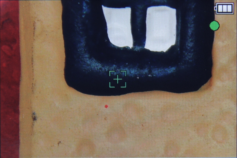 <b>合焦すると測距点の周囲を拡大表示する。半押し解除で全体表示に戻る</b>