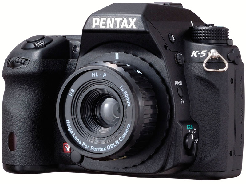 <b>「HL-P」（ペンタックス用）の装着例</b>