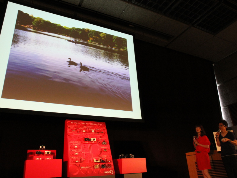 <b>テラウチマサト氏がニューヨークで撮影した作品を上映。写真はセントラルパークで、「ハイコントラスト」と「リバーサル」を適用したもの</b>