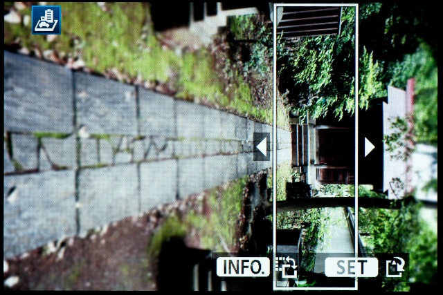 <b>【EOS Kiss X5】「ジオラマ風」は縦位置と横位置、シャープに残す範囲を選べる</b>