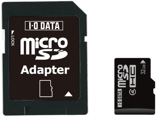 <b>microSDHCカードのSDMCH-WシリーズにはSD変換アダプター（左）が付属（写真は発売済みの32GB）</b>