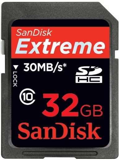 <b>Cコース「サンディスクSDHCカードExtreme 32GB」</b>