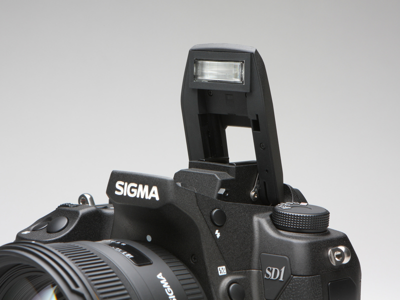 <b>発光部が思いのほか高くポップアップする内蔵ストロボ。ガイドナンバーは11（ISO100・m）</b>