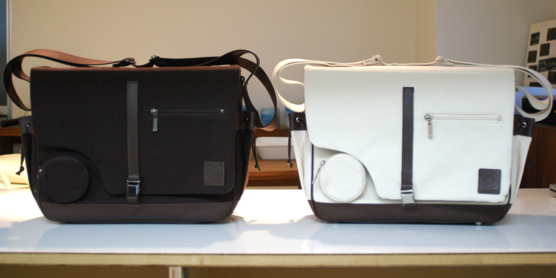 <b>お泊りメッセンジャーカメラバッグ（左からCyoco、Kinari）</b>