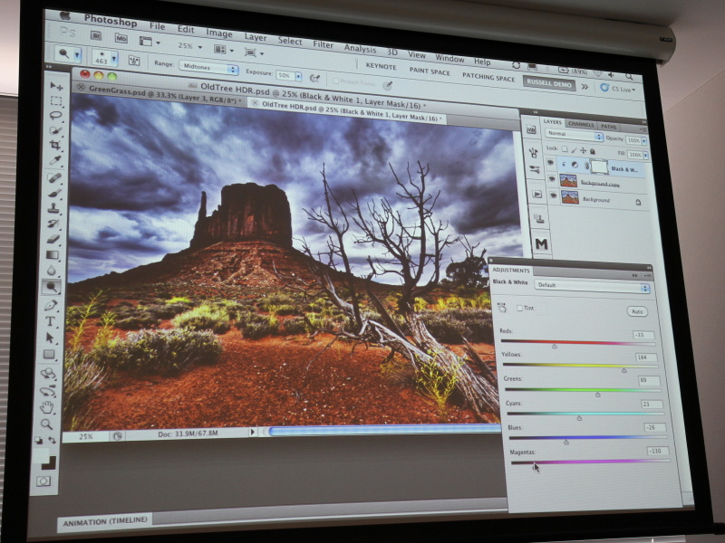 <b>スライダーで色調をコントロール。HDR風の効果が得られた</b>