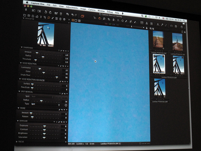 <b>ノイズリダクションのデモも実施。カラーノイズやピクセル的なノイズなど細かいノイズの処理が行なえる</b>