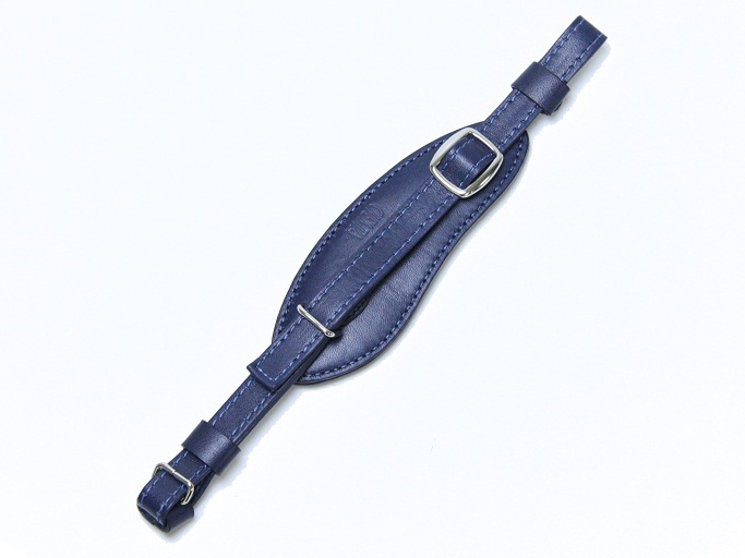 <b>レザーハンドストラップwithプレート（ネイビー）</b>