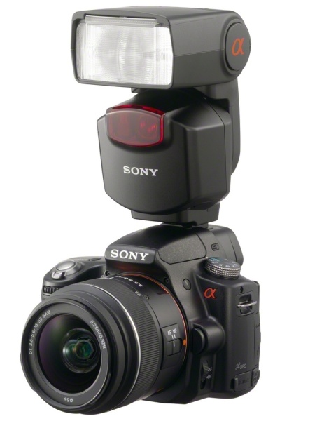 <b>α55に装着したところ</b>