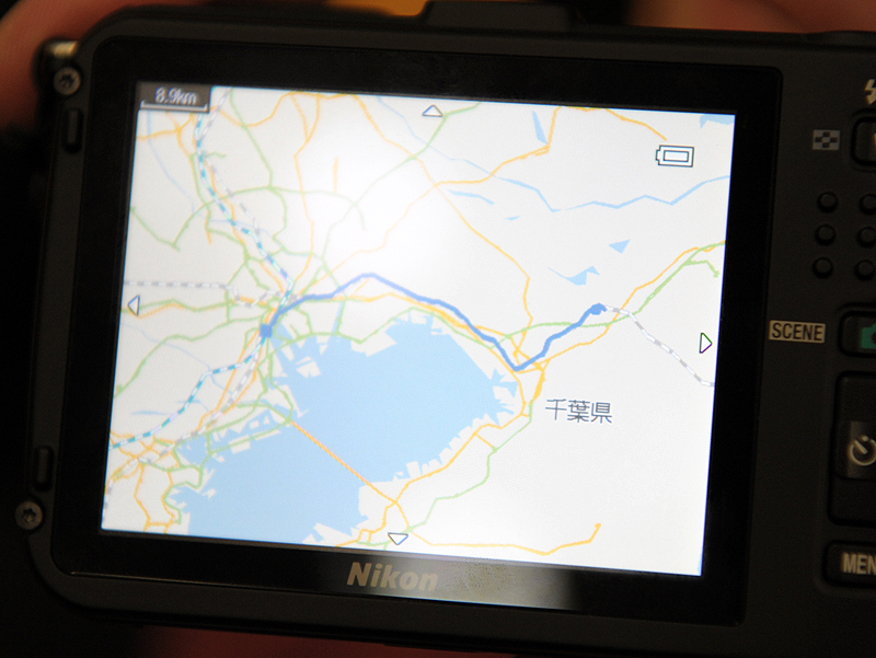 <b>移動ルートを記録して表示できる</b>