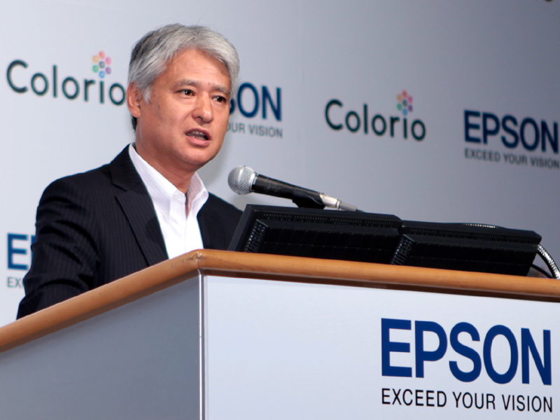 <b>エプソン販売代表取締役社長の平野清一氏</b>