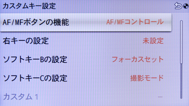 <b>カスタムキー設定</b>