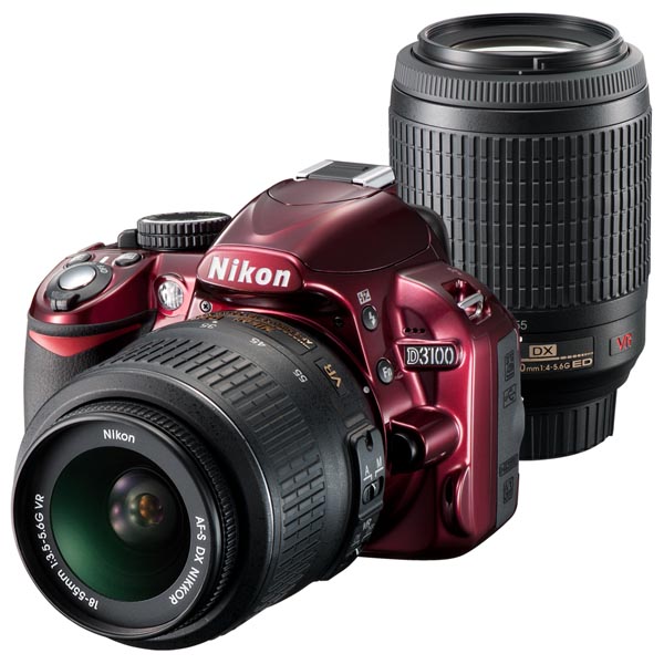 <b>D3100レッド200mmダブルズームキット</b>