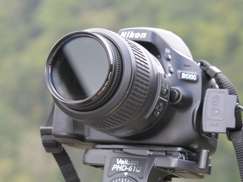 <b>ND4フィルターを装着したところ</b>