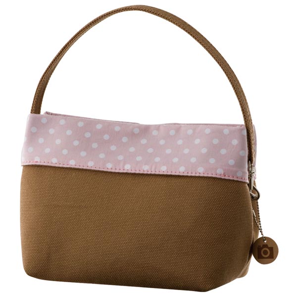 <b>バッグインバッグS（ブラウン×ピンク）</b>