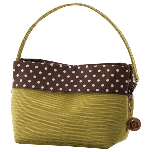 <b>バッグインバッグS（グリーン×ブラウン）</b>