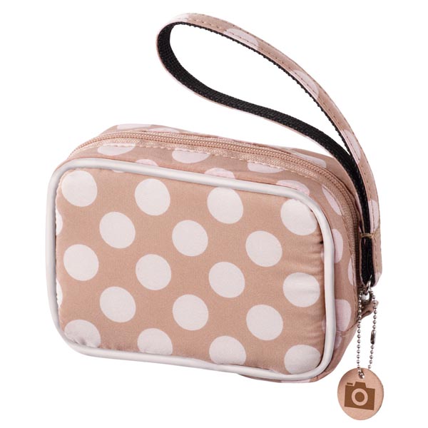 <b>カメラポーチ（ドットラージ ベージュ）</b>