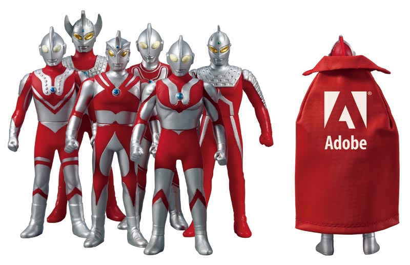 <b>アドビロゴ入りウルトラマン フィギュア6体セット (C)円谷プロ</b>